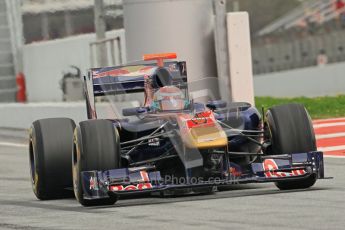 World © Octane Photographic 2011. Formula 1 testing Wednesday 9th March 2011 Circuit de Catalunya. Toro Rosso STR6 - Sebastien Buemi. Digital ref : 0020CB1D2466