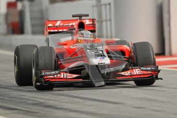 World © Octane Photographic 2011. Formula 1 testing Wednesday 9th March 2011 Circuit de Catalunya. Virgin MVR-02 - Jerome d'Ambrosio. Digital ref : 0020CB1D2504