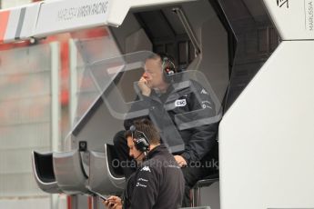 World © Octane Photographic 2011. Formula 1 testing Wednesday 9th March 2011 Circuit de Catalunya. Virgin - pit wall. Digital ref : 0020CB1D2517