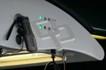 World © Octane Photographic 2011. Formula 1 testing Wednesday 9th March 2011 Circuit de Catalunya. Lotus garage - car status indicators. Digital ref : 0020CB1D2827