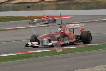 World © Octane Photographic 2011. Formula 1 testing Wednesday 9th March 2011 Circuit de Catalunya. Ferrari 150° Italia - Felipe Massa. Digital ref : 0020LW7D0011