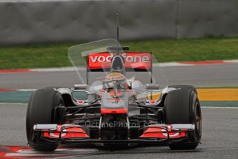 World © Octane Photographic 2011. Formula 1 testing Wednesday 9th March 2011 Circuit de Catalunya. McLaren MP4/26 - Lewis Hamilton. Digital ref : 0020LW7D0078