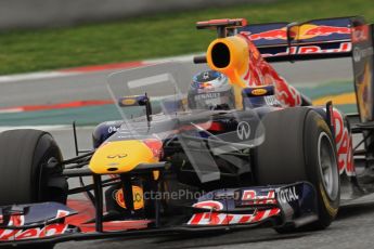 World © Octane Photographic 2011. Formula 1 testing Wednesday 9th March 2011 Circuit de Catalunya. Red Bull RB7 - Sebastian Vettel. Digital ref : 0020LW7D0108