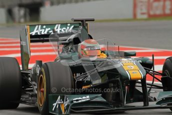 World © Octane Photographic 2011. Formula 1 testing Wednesday 9th March 2011 Circuit de Catalunya. Lotus T124 - Jarno Trulli. Digital ref : 0020LW7D0138