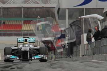 World © Octane Photographic 2011. Formula 1 testing Wednesday 9th March 2011 Circuit de Catalunya. Mercedes MGP W02 - Nico Rosberg. Digital ref : 0020LW7D0188