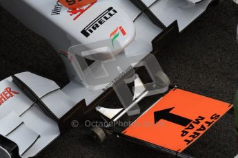 World © Octane Photographic 2011. Formula 1 testing Wednesday 9th March 2011 Circuit de Catalunya. Force India pit stop practice. Digital ref : 0020LW7D0488