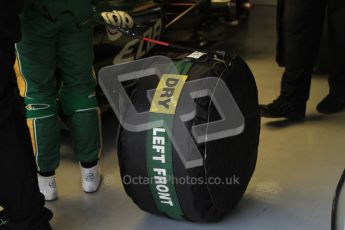 World © Octane Photographic 2011. Formula 1 testing Wednesday 9th March 2011 Circuit de Catalunya. Lotus garage. Digital ref : 0020LW7D0713