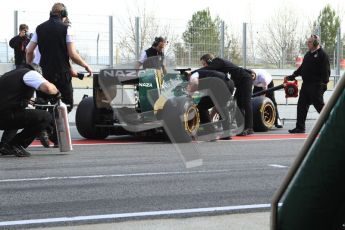 World © Octane Photographic 2011. Formula 1 testing Wednesday 9th March 2011 Circuit de Catalunya. Lotus T124 - Jarno Trulli. Digital ref : 0020LW7D0896