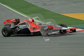 World © Octane Photographic 2011. Formula 1 testing Wednesday 9th March 2011 Circuit de Catalunya. Virgin MVR-02 - Jerome d'Ambrosio. Digital ref : 0020LW7D8811