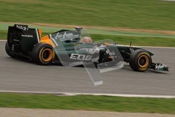 World © Octane Photographic 2011. Formula 1 testing Wednesday 9th March 2011 Circuit de Catalunya. Lotus T124 - Jarno Trulli. Digital ref : 0020LW7D9341