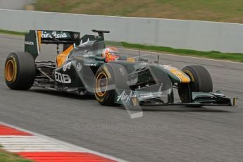 World © Octane Photographic 2011. Formula 1 testing Wednesday 9th March 2011 Circuit de Catalunya. Lotus T124 - Jarno Trulli. Digital ref : 0020LW7D9374