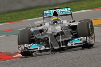 World © Octane Photographic 2011. Formula 1 testing Wednesday 9th March 2011 Circuit de Catalunya. Mercedes MGP W02 - Nico Rosberg. Digital ref : 0020LW7D9429