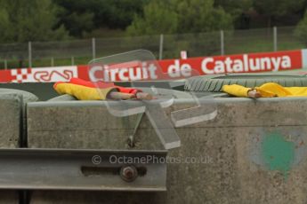 World © Octane Photographic 2011. Formula 1 testing Wednesday 9th March 2011 Circuit de Catalunya. Marshals' flags. Digital ref : 0020LW7D9545