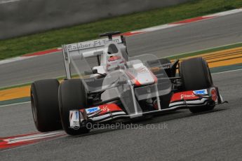 World © Octane Photographic 2011. Formula 1 testing Wednesday 9th March 2011 Circuit de Catalunya. Sauber C30 - Kamui Kobayashi. Digital ref : 0020LW7D9609
