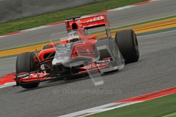 World © Octane Photographic 2011. Formula 1 testing Wednesday 9th March 2011 Circuit de Catalunya. Virgin MVR-02 - Jerome d'Ambrosio. Digital ref : 0020LW7D9627