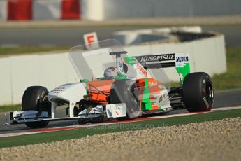 World © Octane Photographic 2011. Formula 1 testing Thursday 10th March 2011 Circuit de Catalunya. Force India VJM04 - Adrian Sutil. Digital ref : 0023cb1d2847