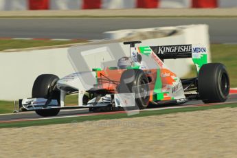 World © Octane Photographic 2011. Formula 1 testing Thursday 10th March 2011 Circuit de Catalunya. Force India VJM04 - Adrian Sutil. Digital ref : 0023cb1d2872