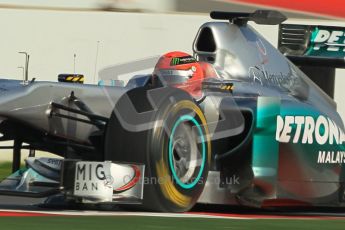 World © Octane Photographic 2011. Formula 1 testing Thursday 10th March 2011 Circuit de Catalunya. Mercedes MGP W02 - Michael Shumacher. Digital ref : 0023cb1d2885