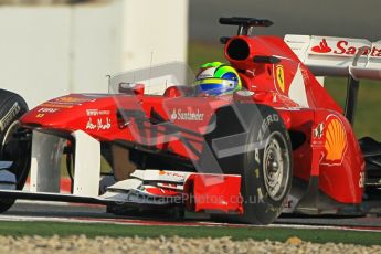 World © Octane Photographic 2011. Formula 1 testing Thursday 10th March 2011 Circuit de Catalunya. Ferrari 150° Italia - Felipe Massa. Digital ref : 0023cb1d2902