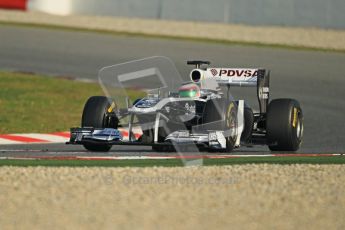 World © Octane Photographic 2011. Formula 1 testing Thursday 10th March 2011 Circuit de Catalunya. Williams FW33 - Rubens Barrichello. Digital ref : 0023cb1d2911