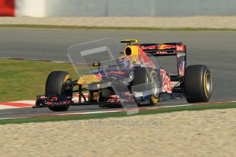 World © Octane Photographic 2011. Formula 1 testing Thursday 10th March 2011 Circuit de Catalunya. Red Bull RB7 - Mark Webber. Digital ref : 0023cb1d2920
