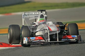 World © Octane Photographic 2011. Formula 1 testing Thursday 10th March 2011 Circuit de Catalunya. Sauber C30 - Sergio Perez. Digital ref : 0023cb1d3012