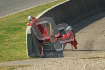 World © Octane Photographic 2011. Formula 1 testing Thursday 10th March 2011 Circuit de Catalunya. Marshalls. Digital ref : 0023CB1D3189