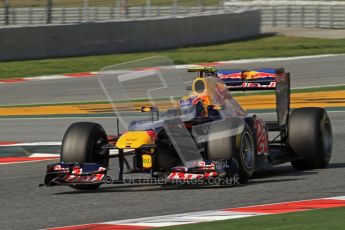 World © Octane Photographic 2011. Formula 1 testing Thursday 10th March 2011 Circuit de Catalunya. Red Bull RB7 - Mark Webber. Digital ref : 0023LW7D1239