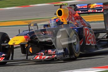 World © Octane Photographic 2011. Formula 1 testing Thursday 10th March 2011 Circuit de Catalunya. Red Bull RB7 - Mark Webber. Digital ref : 0023LW7D1296