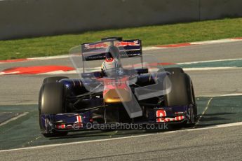 World © Octane Photographic 2011. Formula 1 testing Thursday 10th March 2011 Circuit de Catalunya. Toro Rosso STR6 - Jamie Alguersuari. Digital ref : 0023LW7D1426