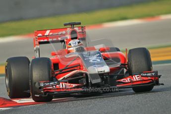 World © Octane Photographic 2011. Formula 1 testing Friday 11th March 2011 Circuit de Catalunya. Virgin MVR-02 - Jerome d'Ambrosio. Digital ref : 0022CB1D3382