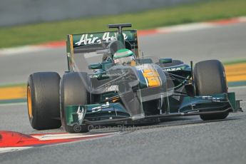 World © Octane Photographic 2011. Formula 1 testing Friday 11th March 2011 Circuit de Catalunya. Lotus T124 - Heikki Kovalainen. Digital ref : 0022CB1D3402