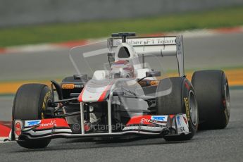 World © Octane Photographic 2011. Formula 1 testing Friday 11th March 2011 Circuit de Catalunya. Sauber C30 - Kamui Kobayashi. Digital ref : 0022CB1D3436