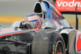 World © Octane Photographic 2011. Formula 1 testing Friday 11th March 2011 Circuit de Catalunya. McLaren MP4/26 - Jenson Button. Digital ref : 0022CB1D3524