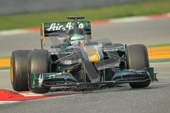 World © Octane Photographic 2011. Formula 1 testing Friday 11th March 2011 Circuit de Catalunya. Lotus T124 - Heikki Kovalainen. Digital ref : 0022CB1D3547