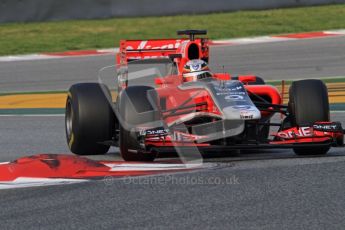 World © Octane Photographic 2011. Formula 1 testing Friday 11th March 2011 Circuit de Catalunya. Virgin MVR-02 - Jerome d'Ambrisio. Digital ref : 0022LW7D1963