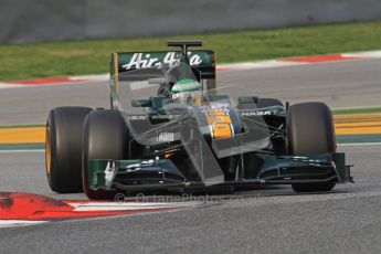 World © Octane Photographic 2011. Formula 1 testing Friday 11th March 2011 Circuit de Catalunya. Lotus T124 - Heikki Kovalainen. Digital ref : 0022LW7D2021