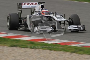 World © Octane Photographic 2011. Formula 1 testing Friday 11th March 2011 Circuit de Catalunya. Williams FW33 - Rubens Barrichello. Digital ref : 0022LW7D2984