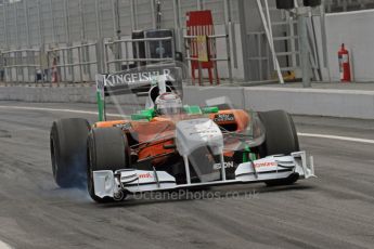 World © Octane Photographic 2011. Formula 1 testing Friday 11th March 2011 Circuit de Catalunya. Force India VJM04 - Adrian Sutil. Digital ref : 0022LW7D3033