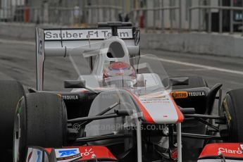 World © Octane Photographic 2011. Formula 1 testing Friday 11th March 2011 Circuit de Catalunya. Sauber C30 - Kamui Kobayashi. Digital ref : 0022LW7D3099