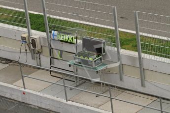 World © Octane Photographic 2011. Formula 1 testing Friday 11th March 2011 Circuit de Catalunya. Lotus - Heikki Kovalainen's pit board. Digital ref : 0022LW7D3154