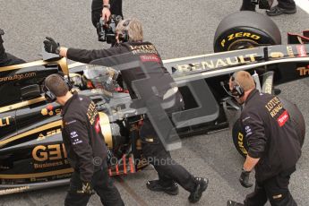 World © Octane Photographic 2011. Formula 1 testing Friday 11th March 2011 Circuit de Catalunya. Renault R31 - Nick Heidfeld. Digital ref : 0022LW7D3347