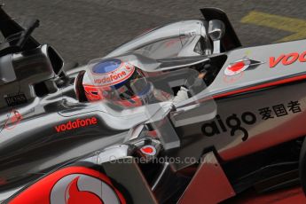 World © Octane Photographic 2011. Formula 1 testing Friday 11th March 2011 Circuit de Catalunya. McLaren MP4/26 - Jenson Button. Digital ref : 0022LW7D3490