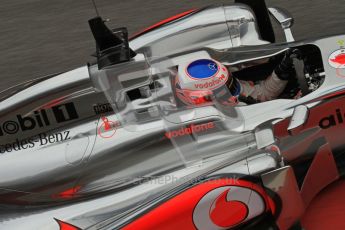 World © Octane Photographic 2011. Formula 1 testing Friday 11th March 2011 Circuit de Catalunya. McLaren MP4/26 - Jenson Button. Digital ref : 0022LW7D3514