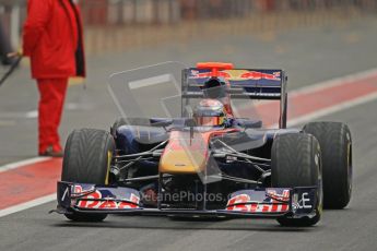 World © Octane Photographic 2011. Formula 1 testing Tuesday 8th March 2011 Circuit de Catalunya. Toro Rosso STR6 - Sebastien Buemi. Digital ref : 0017CB1D0045