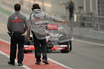 World © Octane Photographic 2011. Formula 1 testing Tuesday 8th March 2011 Circuit de Catalunya. McLaren MP4/26 - Jenson Button. Digital ref : 0017CB1D0004