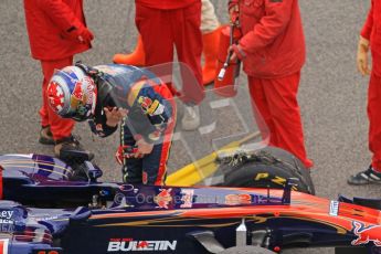 World © Octane Photographic 2011. Formula 1 testing Tuesday 8th March 2011 Circuit de Catalunya. Toro Rosso STR6 - Sebastien Buemi. Digital ref : 0017CB1D0221