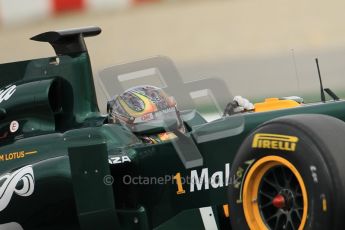 World © Octane Photographic 2011. Formula 1 testing Tuesday 8th March 2011 Circuit de Catalunya. Lotus T124 - Davide Valsecchi.  Digital ref : 0017CB1D0469