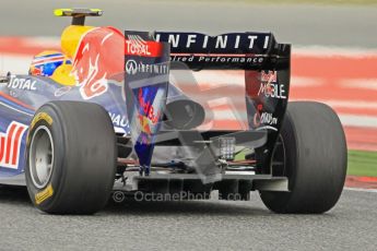 World © Octane Photographic 2011. Formula 1 testing Tuesday 8th March 2011 Circuit de Catalunya. Red Bull RB7 - Mark Webber. Digital ref : 0017CB1D0566