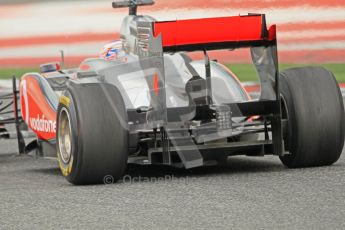 World © Octane Photographic 2011. Formula 1 testing Tuesday 8th March 2011 Circuit de Catalunya. McLaren MP4/26 - Jenson Button. Digital ref : 0017CB1D0570